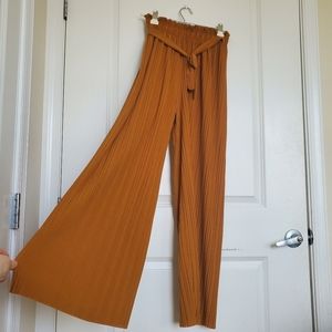 Burnt Orange Pleated Lounge Pants